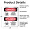 Signmission Pesticide Storage Area Personnel Only Danger Sign, Vinyl Decal, 3.5in W x 5in L, 2PK OS-2PACK-DS-D-35-VS-2036 - alternate 4
